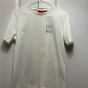 HUGO Cream Short Sleeve Tee